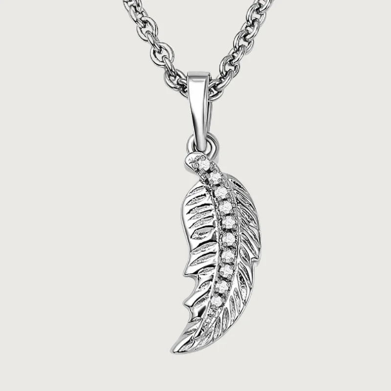 Ocean Plume Diamond Pendant