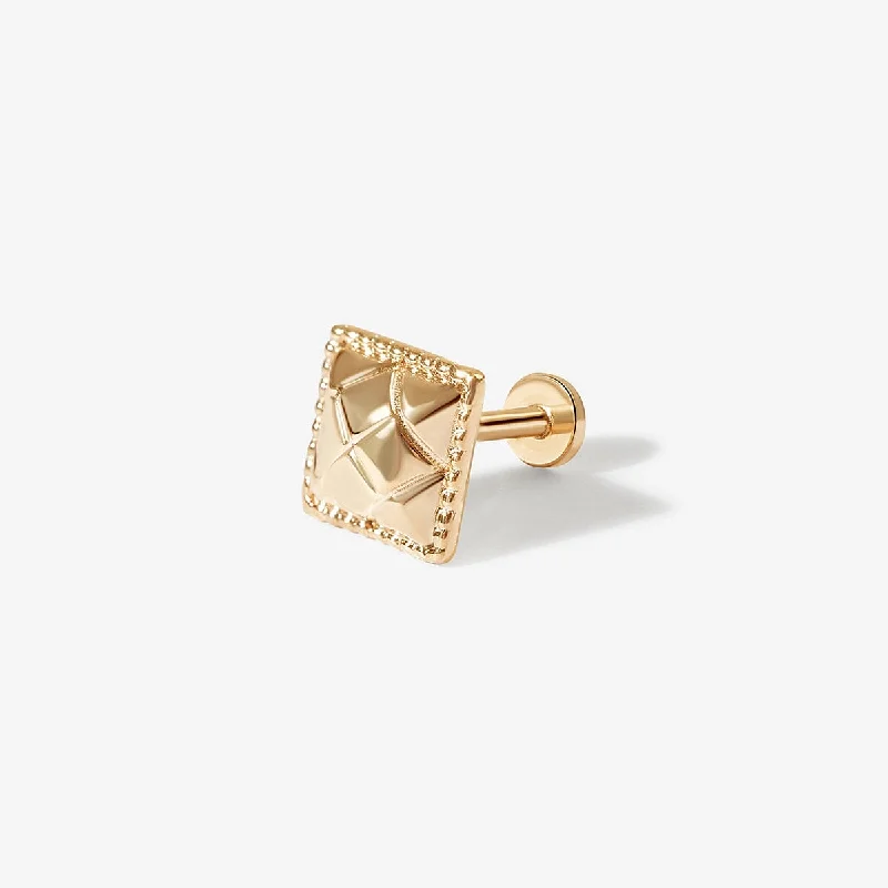 Bardot square quilted piercing