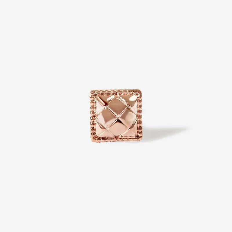 Bardot square quilted piercing