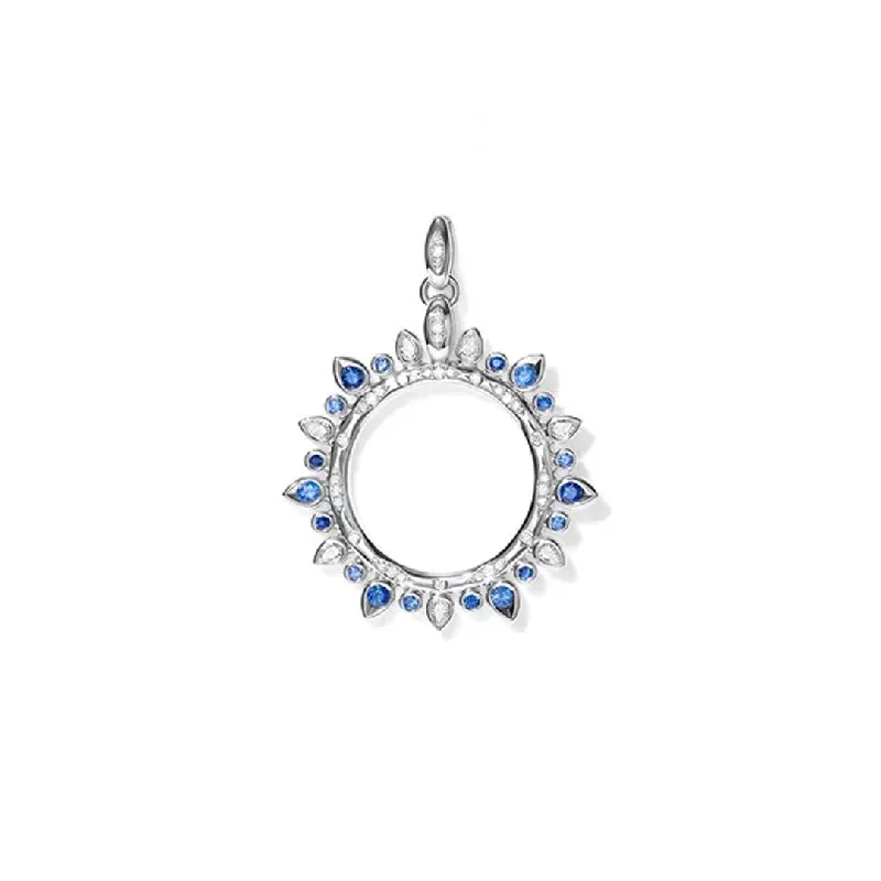 Blue Sapphire & Diamond Pendant