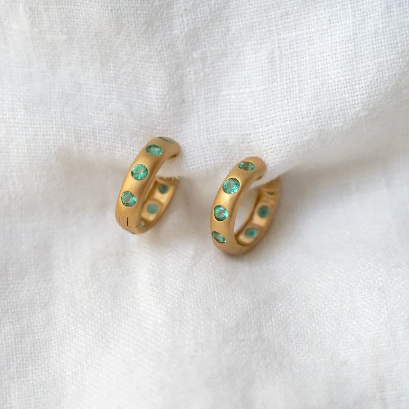 Chunky Emerald Clicker Hoops