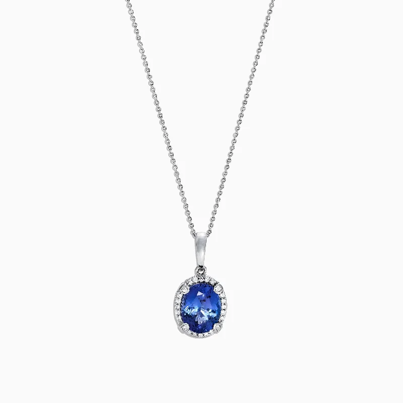 Nahla Siri 14K White Gold Tanzanite and Diamond Pendant, 2.97 TCW