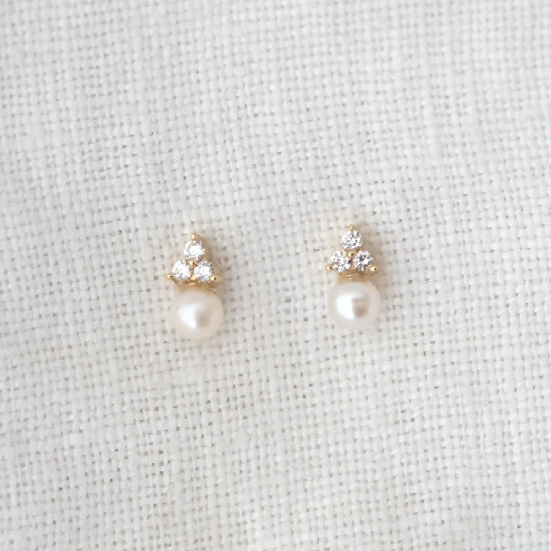 Pearl and Diamond Studs