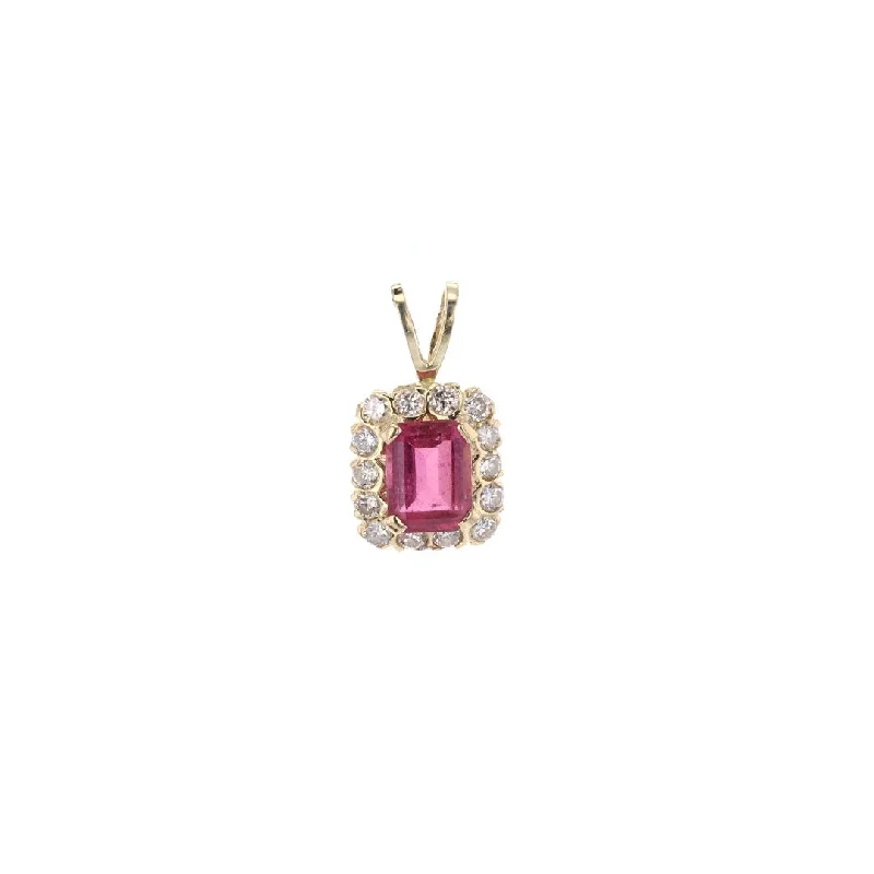 Tourmaline & Diamond Pendant