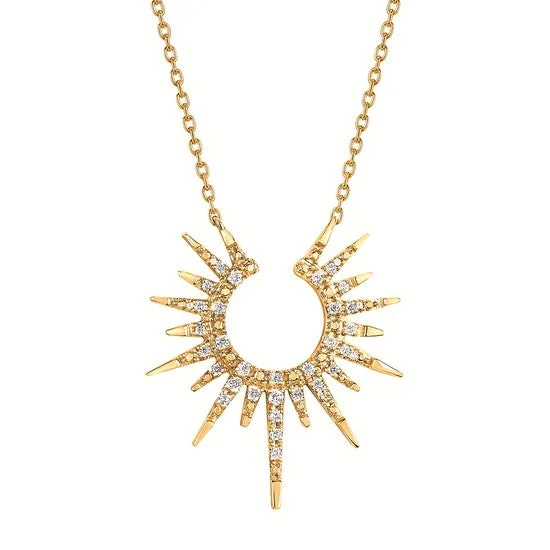 Yellow Gold Diamond Pendant Necklace